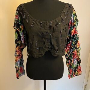 Floral Embellished Women's Top